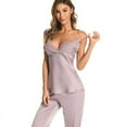 thumbnail image 4 of QWZNDZGR Can Wear Sexy Summer Ice Silk Fun Suspenders Pajamas Pants Home Suit Lace Stitching, 4 of 8