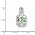 thumbnail image 2 of Sterling Silver Rhodium-plated Green Quartz Pendant QP2950AG, 2 of 2