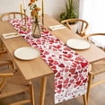 thumbnail image 3 of Red Valentine's Day Table Runner - 120 Inch Long, Kitchen Dining Table Runner Dresser Scarves, Love Heart Modern Art Romantic Farmhouse Decor for Coffee Tables Wedding Party Banquet, 3 of 8
