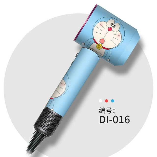 2Pcs Creative Scratch-Resistant Film - Dyson Hair Dryer Protective Skin Sticker - Magnesium Durable Material (Doraemon-B)