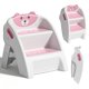 thumbnail image 1 of Banquito plegable de 2 escalones para niños pequeños TPN rosa antideslizante, 1 of 9