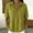 Green, variant on Womens Tops Short Sleeve V Neck Shirts Casual Loose Fit Shirt Collarless Zip Front For Relaxed Flowy Basic Shirts S-XXL