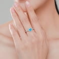 thumbnail image 6 of Sterling Silver Heart-Shaped Turquoise Ring for Women: Seiko Processing, Fashion Simple Style, Gemstone Inlay, 6 of 6