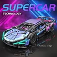 thumbnail image 3 of Remote Control Car Building Block Set, 1:14 Scale Technical Supercar Model with LED Lights, STEM Toy Gift for Adults and Teens, 3 of 9