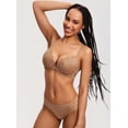 thumbnail image 2 of Sostén DOBREVA Push Up con Encaje, Escote Profundo y Cobertura Total 32A Beige, 2 of 5