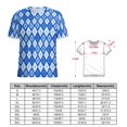 thumbnail image 2 of Diamond Grid Pattern T-Shirts Casual T-Shirt Short Sleeve Women Trendy Tshirt Beach Custom Tops, 2 of 5