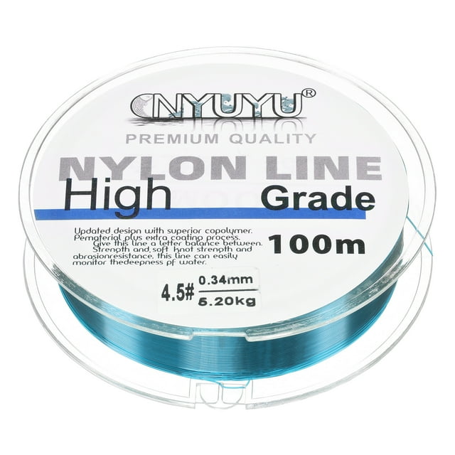 Uxcell 109Yard 12Lb Fluorocarbon Coated Monofilament Nylon Fishing Line Sea Blue