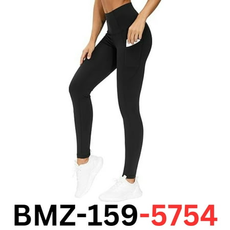 THE GYM PEOPLE Thick High Waist Yoga Pants with Pockets Tummy Control Leggings M