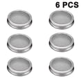 thumbnail image 1 of Paquete de 6 tapas para frascos de brotes de semillas que se adaptan a frascos de boca regular Brotes frescos fáciles en casa Filtro para frascos de conservas Tapa de acero inoxidable 304 para cultivo, 1 of 5