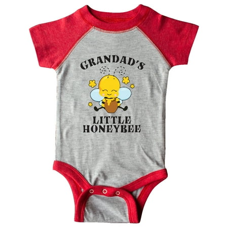 

Inktastic Cute Bee Grandad s Little Honeybee with Stars Gift Baby Boy or Baby Girl Bodysuit