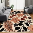 thumbnail image 6 of Floral area rug, Tufted woolen carpet, 5x8 Beige rugs, Bed, Living room, 6 of 10