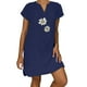thumbnail image 1 of Sexy Vestidos Cortos de Verano para las Mujeres 2025 Moda Suelta de Ocio Vestido de Manga Corta con Cuello en V, Vestido Casual de Rodilla, 1 of 5