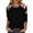 Black, variant on MEICHEN Ladies' American 250th Anniversary Patchwork Print 3/4 Sleeve 3/4 Sleeved Top Summer T Shirts for Women
