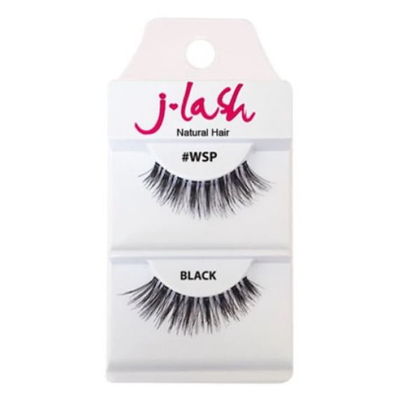 #WSP Black , J Lash Daily Eyelashes, hair scalp beauty - Pack of 2 w/ Sleek 3-in-1 Comb/Brush