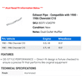 thumbnail image 2 of Exhaust Line - Compatible with 1980 - 1986 Chevy C10 1981 1982 1983 1984 1985, 2 of 2
