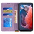 thumbnail image 4 of For Motorola Moto G 5G 2025 Wallet Pouch with Credit Card Holder Flip, Magnetic Closure Vegan Leather and Stand Phone Case Cover by Xpression, Purple, 4 of 6