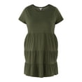 thumbnail image 3 of Time and Tru Women's and Women's Plus Tiered Cotton Mini Dress, Sizes XS-4X, 3 of 4