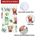 thumbnail image 4 of Summer Kitchen Towels 18x26 Inch Drink Lemon Leaf Sweet Summer Time Dish Towel Absorbent Hand Towels Home Kitchen Decoration Set of 2, 4 of 5