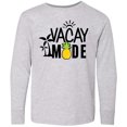 thumbnail image 3 of Inktastic Vacay Mode with Palm Trees Sun and Pineapple Long Sleeve Youth T-Shirt, 3 of 5