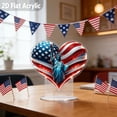 thumbnail image 3 of Independence Day Acrylic Decor, Patriotic Flag Tabletop Ornament, 4th of July Home Decoration, 2D American Flag Art Piece, Indoor Outdoor Display, DIY Craft Keepsake for Holiday, 3 of 6