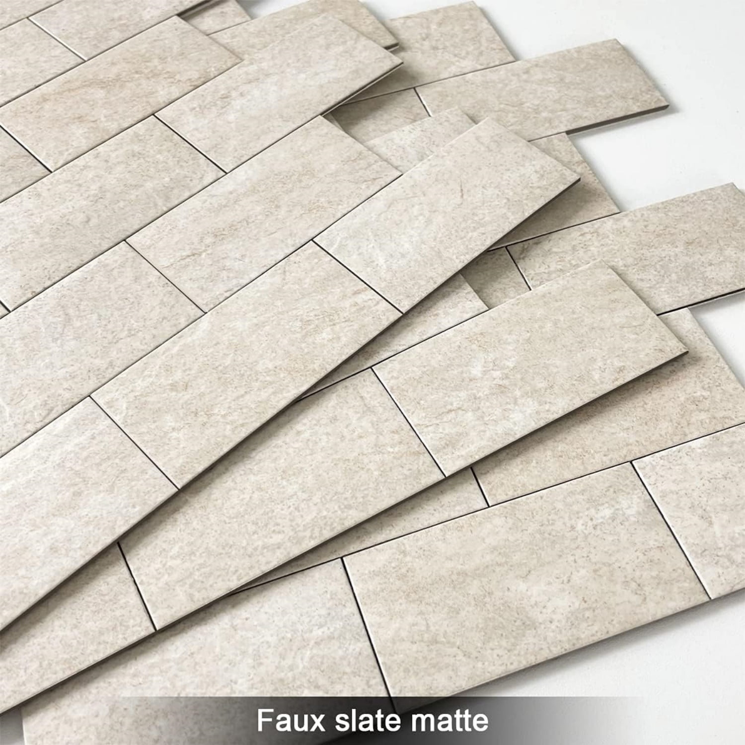 Peel and Stick Backsplash for Kitchen,Bathroom Wall Backsplash Tile Peel and Stick Shower Tiles Waterproof(10sheets,Rustic Beige)