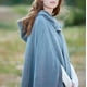 thumbnail image 5 of ICHUANYI Clearance Women Trench Coat Open Front Cardigan Jacket Coat Shawl Cape Cloak Mantle Plus(Light Blue, L) ICHUANYI WER2023080814170, 5 of 8