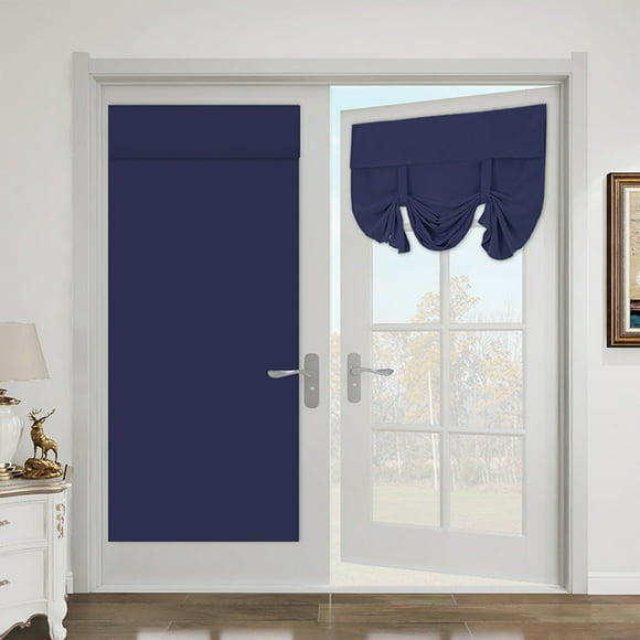 HOARBOEG Door Curtains for Door Window Thermal Insulated Privacy Sidelight Curtains for Front Door 26 X 68 Inch Room Darkening Curtains Tie Up Shades, 26W X 68L Decorative Items Clearance