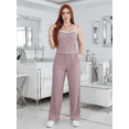 thumbnail image 2 of Conjunto Moderno 2 Piezas, Top de Tirantes y Pantalón Acampanado, Look Sofisticado Y Casual para Mujer, 2 of 5