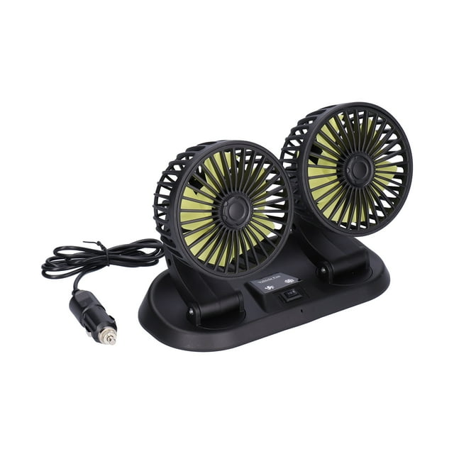 Vehicle Fan, Rotatable Car Cooling Fan For Vehicles For Car 12V Yellow Fan Blade,24V Orange Fan Blade