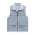thumbnail image 7 of CHUMUD Reflective Lightweight Zip-Up Vest with Pockets for Outdoor Sports and Activities Sleeveless Windbreaker, 7 of 7