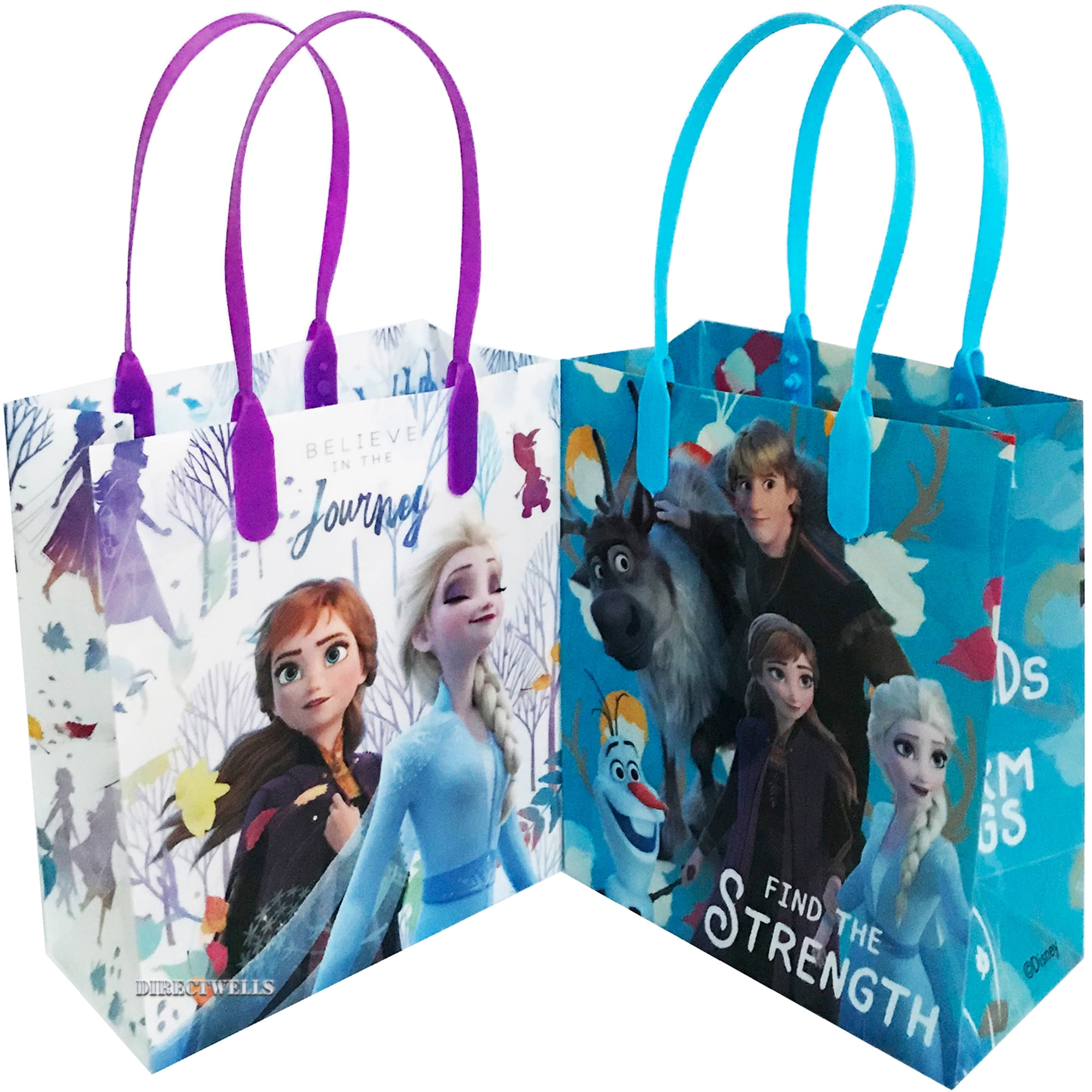 Frozen 2 Believe in The Journey 6ck Reusable 10" Tote Bags Goodie Treat Bags