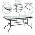 thumbnail image 5 of Flash Furniture Lila Series 5-Piece Steel/Aluminum Glass Patio Table and Chair Set, Black, 5 of 11