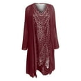 thumbnail image 5 of BRDFRL Women 1920s Gatsby Cocktail Sequin Art Deco Flapper Dress Wine 2XL, 5 of 7