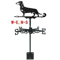 New Metal Animal Dachshund Weather Vane Standing Decor Roof WeatherVane Garden Yard Decoration For Shed Home Fence Post