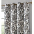 thumbnail image 6 of THD Paisley Faux Silk 100% Blackout Thermal Lined Energy Efficient Curtain Grommet Panels - Pair, 6 of 30