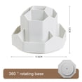 thumbnail image 5 of Hadanceo Rotating Pen Holder Large Capacity Smooth Edge Lightweight 9-Grids Makeup Brush Holder Pencil Container Desktop Storage Organizer, 5 of 7