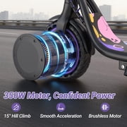 Electric Scooter for Adults, Youth & Big Kids – 19 MPH, 19 Miles Range, Foldable E Scooter with App Control, Dual Braking & Lights, Lightweight Commuting Scooter