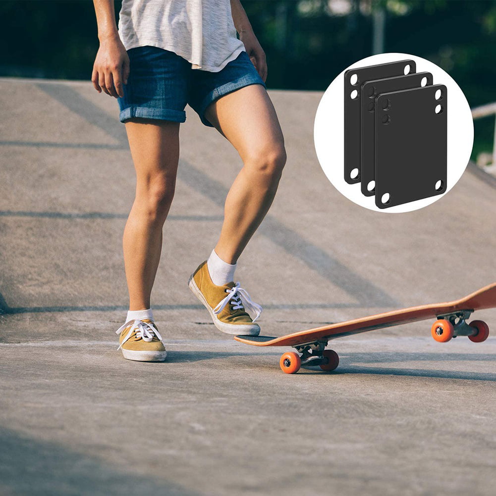 2pcs 0.12"/3mm Soft Skateboard Truck Riser Shock Pads Longboard Shockpad HOT 