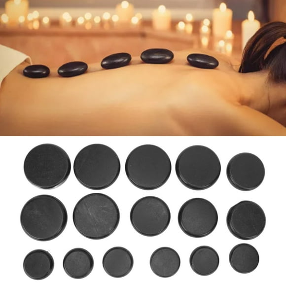 Heated Stone, 16pcs Hot Rocks Waterless Heating Reduce Pain for Spa for Shoulder