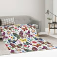 thumbnail image 3 of Butterfly Fleece Throw Blanket Sets 60x50, Butterflies Flowers Cozy Plush Warm Lightweight Travel Blankets for Bedroom Living Rooms Sofa Beds Office, 3 of 6