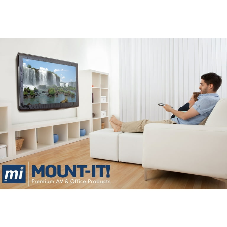 Mount-It! Low Profile Fixed TV Wall Mount for Small Televisions Computer  Monitors, Fits 13 to 27, Quick Disconnect, 60 Lbs Capacity, VESA 75x75 mm