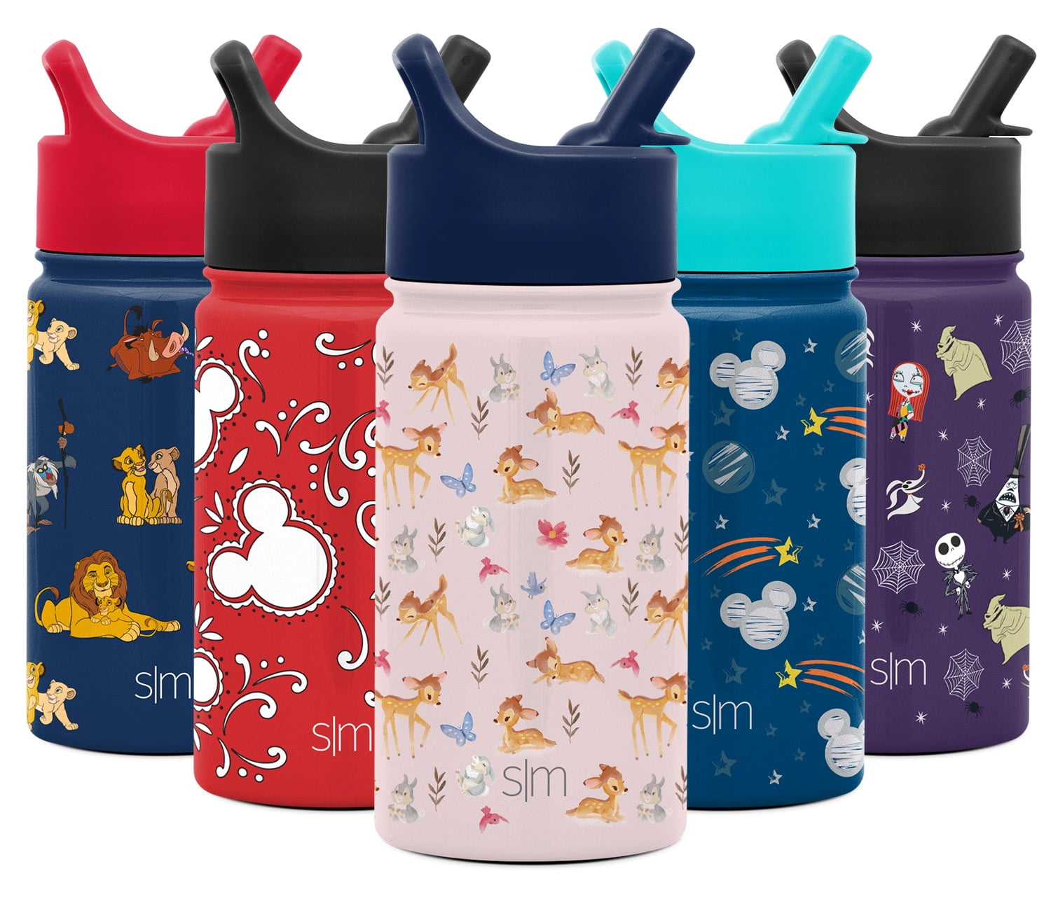 Colorful Dogs Puppy Kids Water Bottle Thermos with Straw Animals School Vacuum Insulated Stainless Steel Thermos Bottle Cup Leakproof Sport Travel Cup Mug Handle for Girls Women Biking 20 OZ 