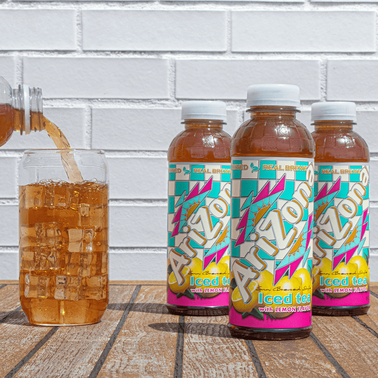 AriZona Lemon Tea, 16 Fl Oz Bottles, Pack of 12, Bottled Iced Tea