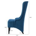 thumbnail image 6 of 23.03" Wide Wing Back Chair, PU Leather Side Chair with Solid Wood Legs, Modern Single Chair with Durable Wood Frame for Living Room, Bedroom, Guest Room, Apartment, 6 of 7