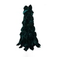 thumbnail image 2 of Kmonabie Mini Tabletop Christmas Tree Decor, Velvet Small Bow Tree Ornament Centerpiece, Holiday Desktop Decoration for Home Bedroom Fireplace Party, Green, 2 of 7