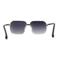 thumbnail image 2 of Mens Luxury Rimless Pimp Baller Rectangle Sunglasses Gold Smoke, 2 of 4