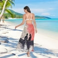 thumbnail image 7 of FORMRS Womens Beach Sarong Semi-Sheer Bikini Wrap Skirt Swimsuit Cover-ups, Illusionary Boat, 7 of 7