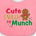thumbnail image 4 of Inktastic Cute Enough to Munch with Gingerbread Man Boys or Girls Baby Bib, 4 of 4