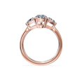 thumbnail image 2 of 1.00 Carat Brilliant Pear Cut Real Diamond Elegant Three Stone Wedding Ring for Women Solid 18K Rose Gold Size 10, 2 of 8