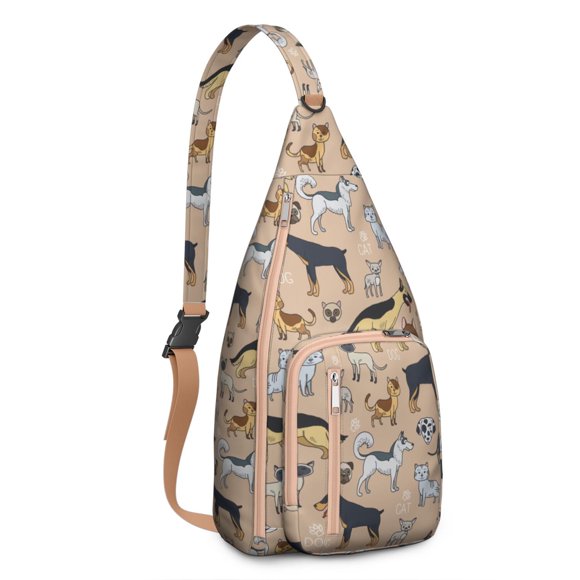 Sac à Dos en Toile pour Chien Mignon - Motif Os Drôle (Design Adorable pour Animaux, Léger et Durable)